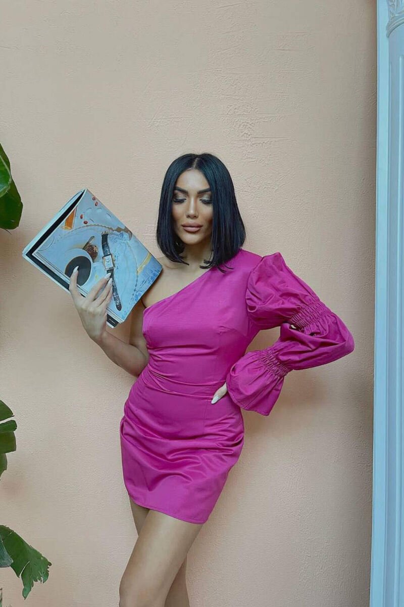 ONE ARM WOMAN DRESS FUCHSIA/CIKLAMI - 2