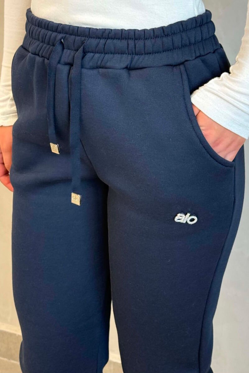 ONE COLOR ALO WRITTING WOMAN JOGGERS BLUE/BLU - 2
