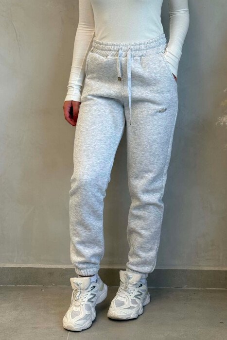 ONE COLOR ALO WRITTING WOMAN JOGGERS LIGHT GREY/GZ - 4