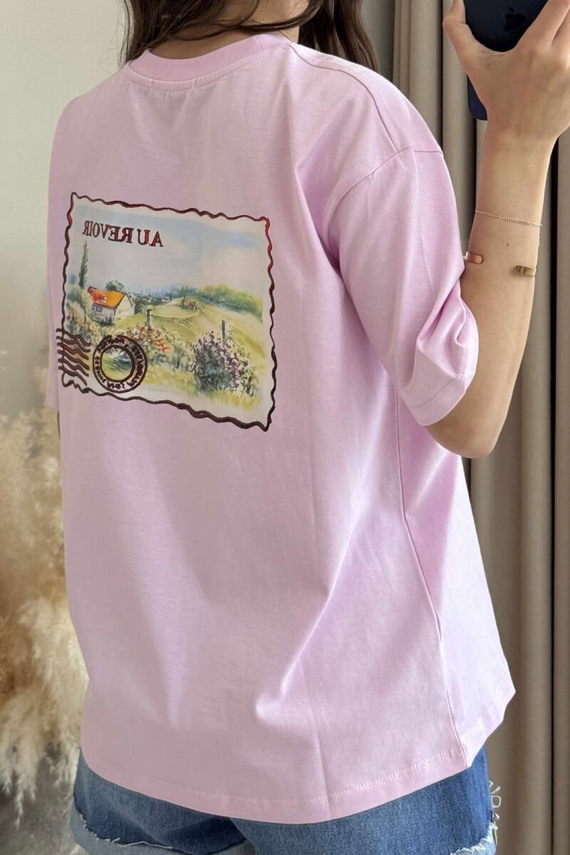 ONE COLOR BACK IMAGE ONE COLOR WOMEN T-SHIRT PINK/ROZE - 2