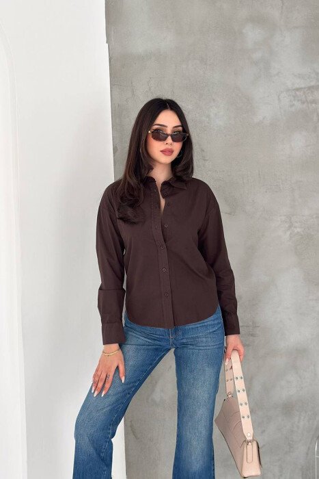 KEMISHE ME LIDHESE PER FEMRA NE NGJYRE KAFE - KLAUDIO FASHION