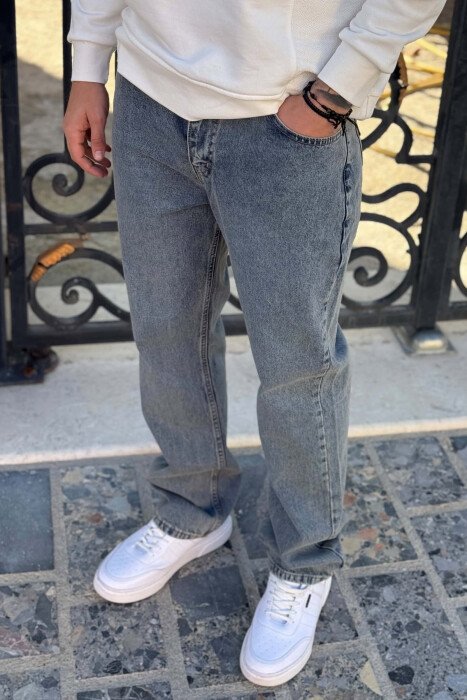 ONE COLOR BAGGY MEN JEANS LIGHTBLUE/BZ - 2