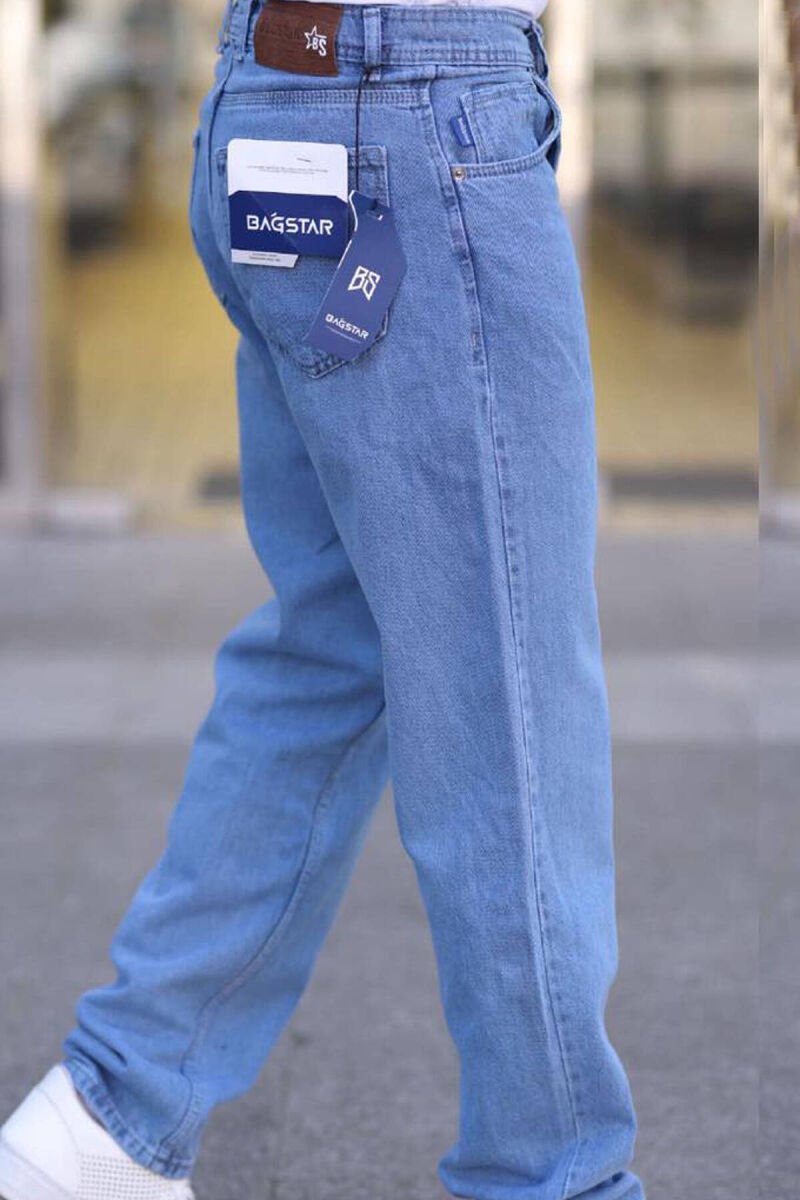 ONE COLOR BAGGY MEN JEANS LIGHTBLUE/BZ - 2