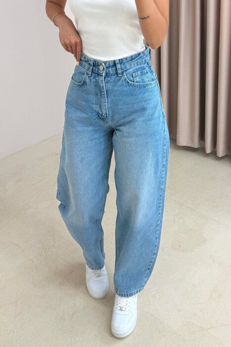 ONE COLOR BALLON WOMAN JEANS BABY BLUE/BLU BY - 3