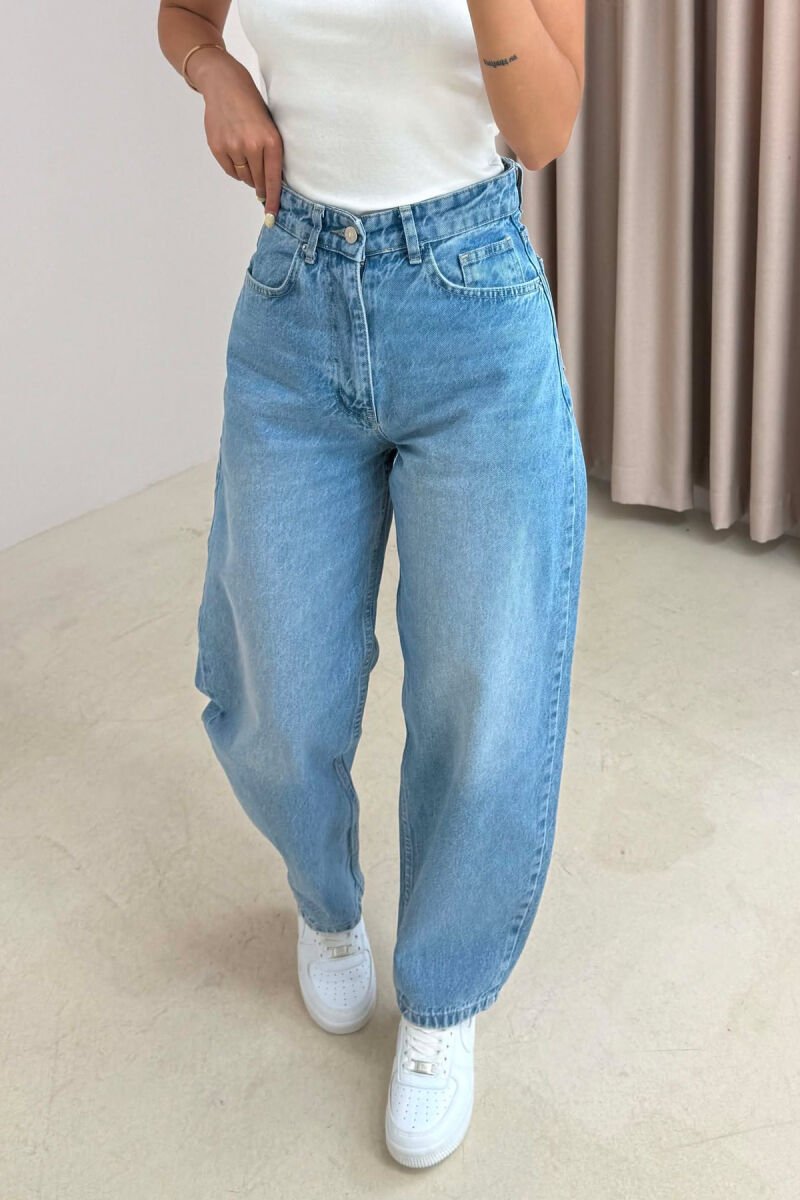 ONE COLOR BALLON WOMAN JEANS BABY BLUE/BLU BY - 3