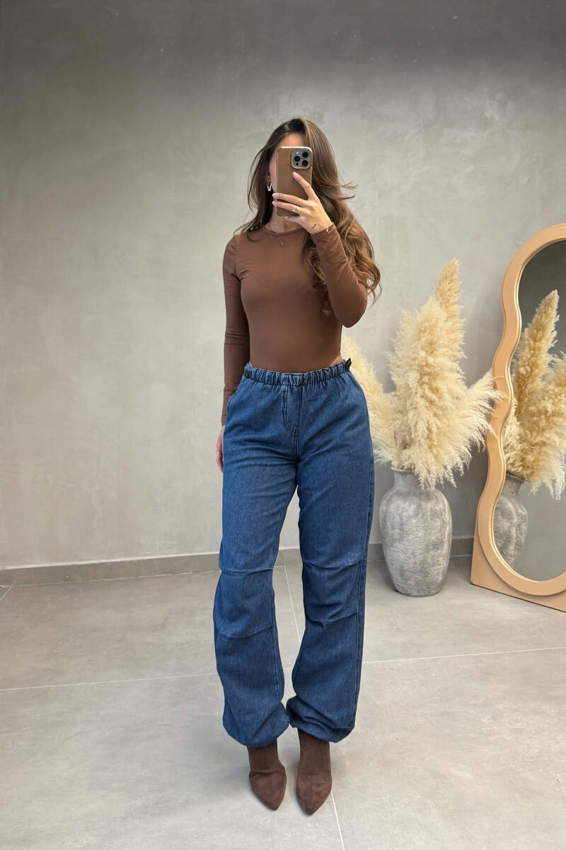 ONE COLOR BALLON WOMAN JEANS BLUE/BLU - 1