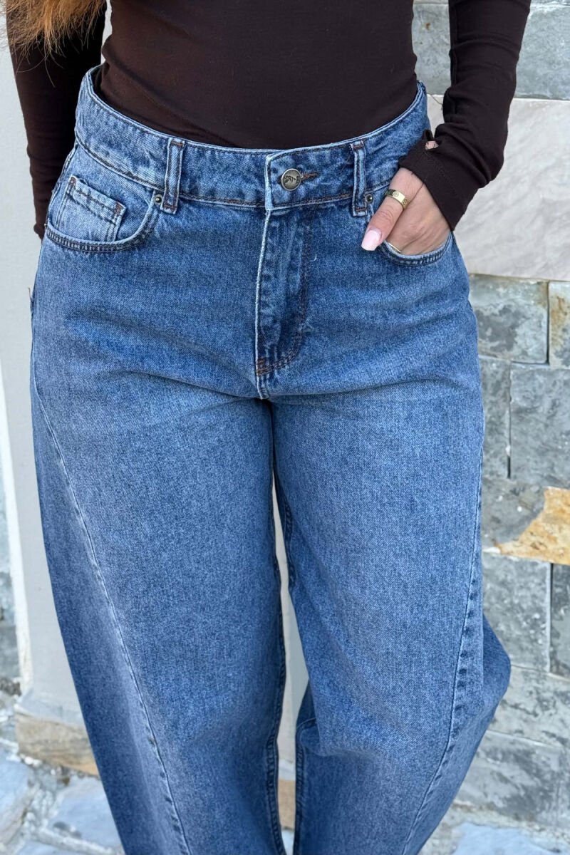 ONE COLOR BALLON WOMAN JEANS BLUE/BLU - 3