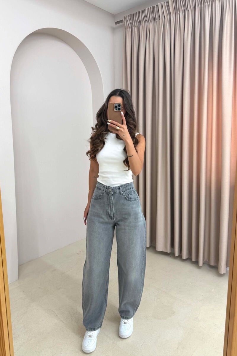 ONE COLOR BALLON WOMAN JEANS GREY/GRI - 1