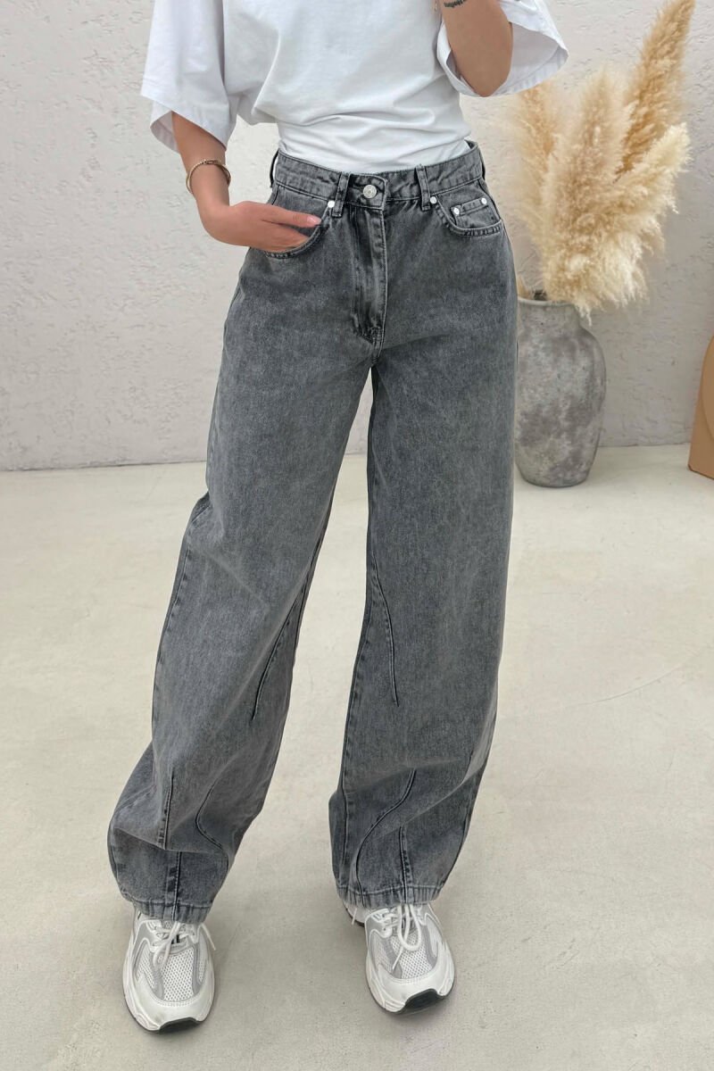 ONE COLOR BALLON WOMAN JEANS GREY/GRI - 3
