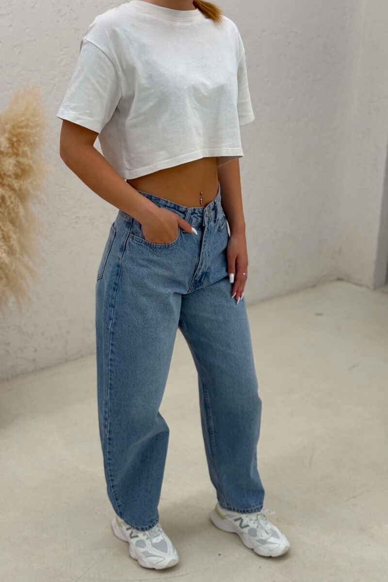 ONE COLOR BALLON WOMAN JEANS LIGHTBLUE/BZ - 6