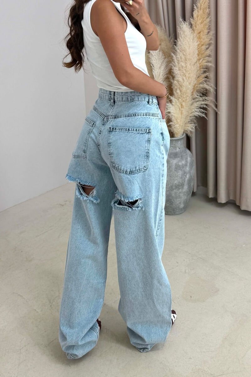 ONE COLOR BALLON WOMAN JEANS LIGHTBLUE/BZ - 3