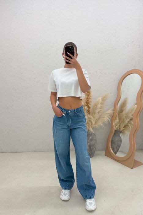 ONE COLOR BALLON WOMAN JEANS LIGHTBLUE/BZ - 4