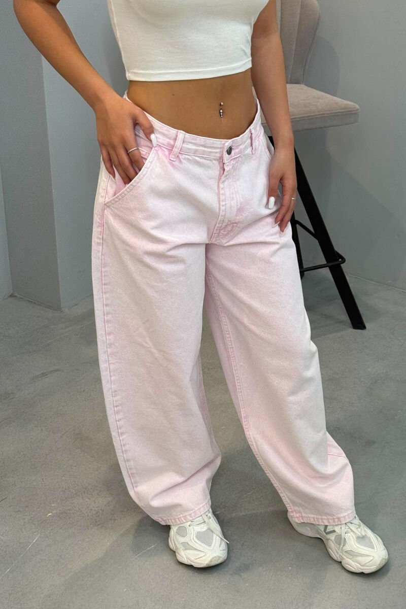 ONE COLOR BALLON WOMAN JEANS PINK/ROZE - 4