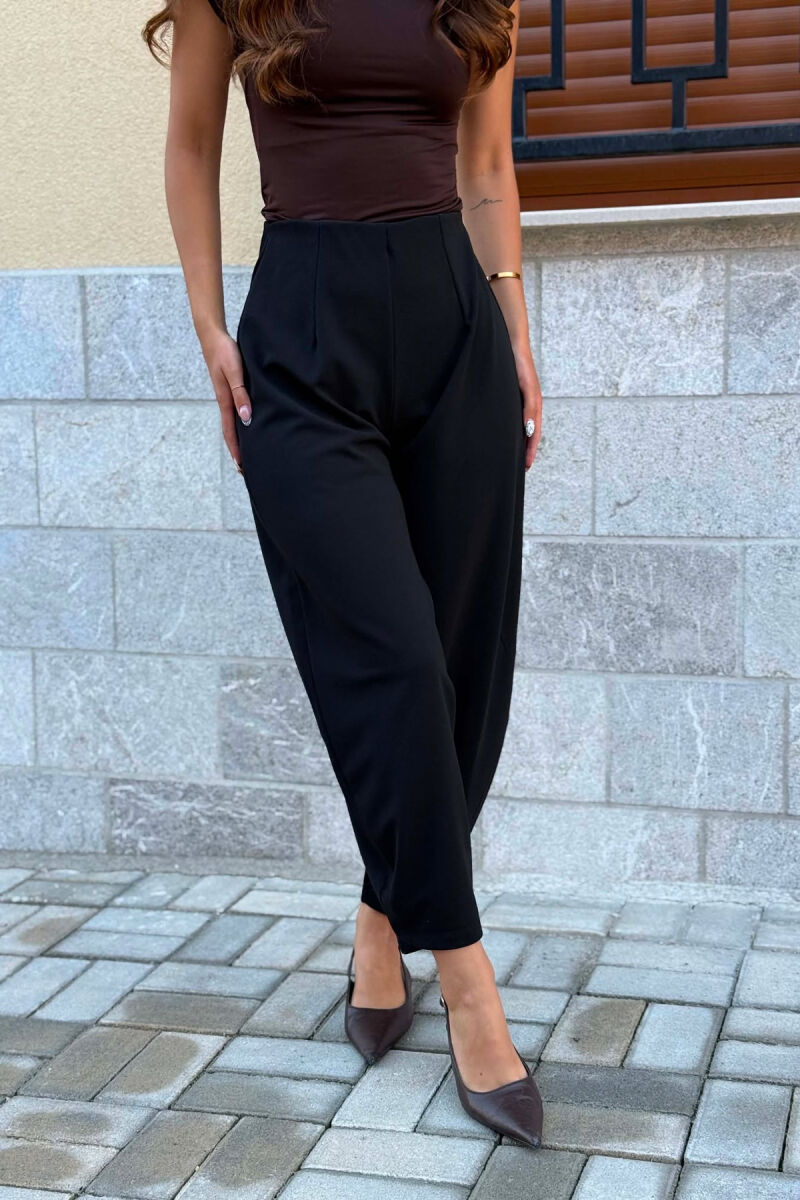 ONE COLOR BALLON WOMAN TROUSERS BLACK/ E ZEZE - 3