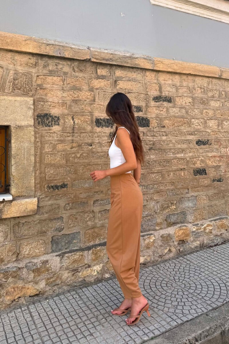 ONE COLOR BALLON WOMAN TROUSERS LIGHT BROWN/KAZB - 5