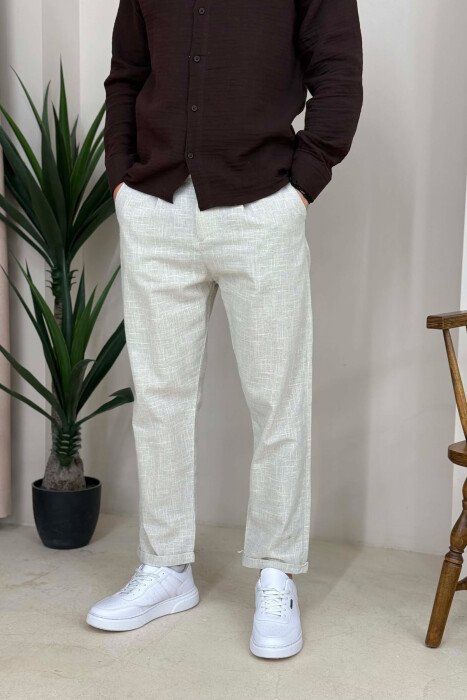 ONE COLOR BELT DETAIL MEN PANTS GREY/GRI - 2