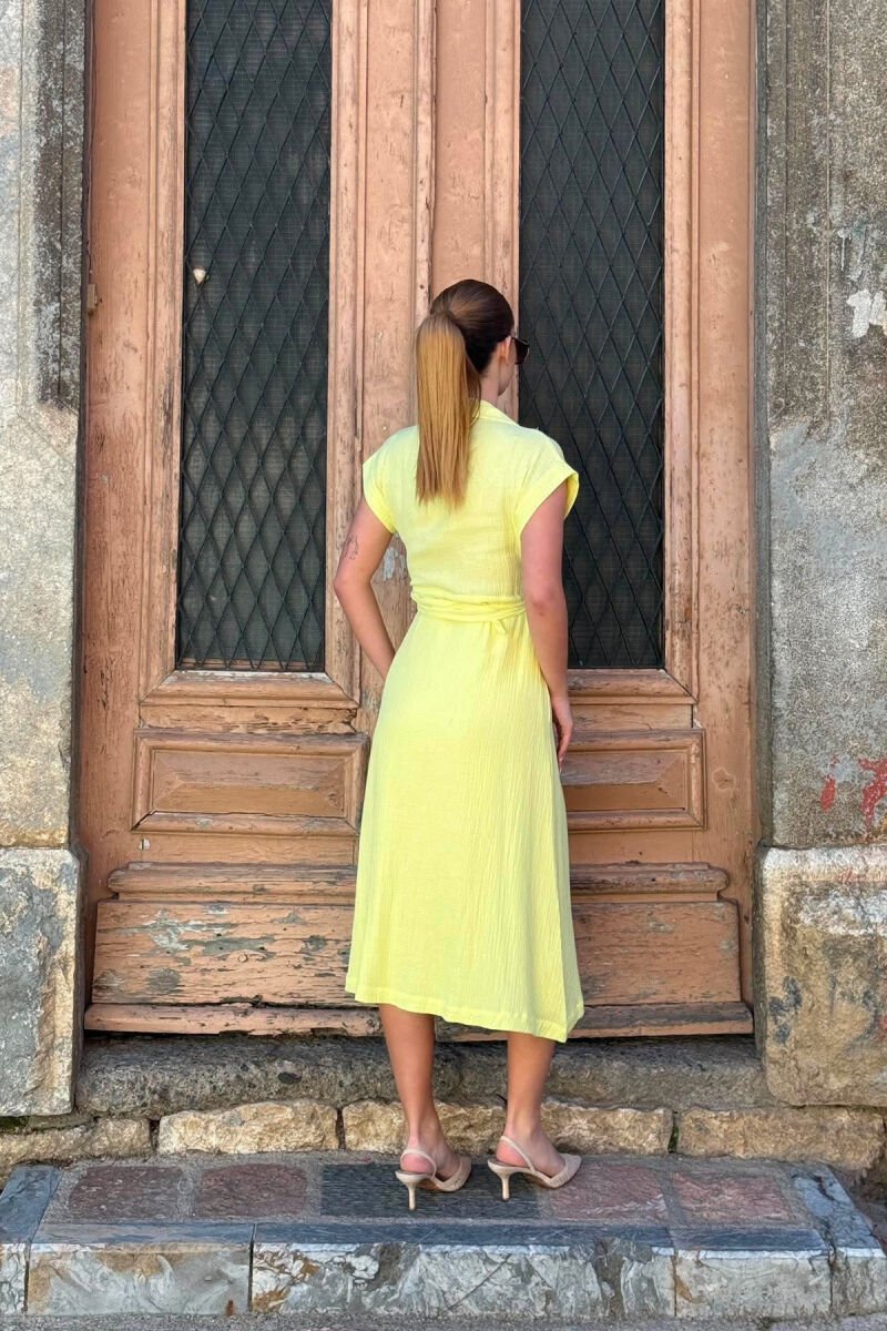 ONE COLOR BELT DETAIL WOMAN DRESS NEON/NEON - 3