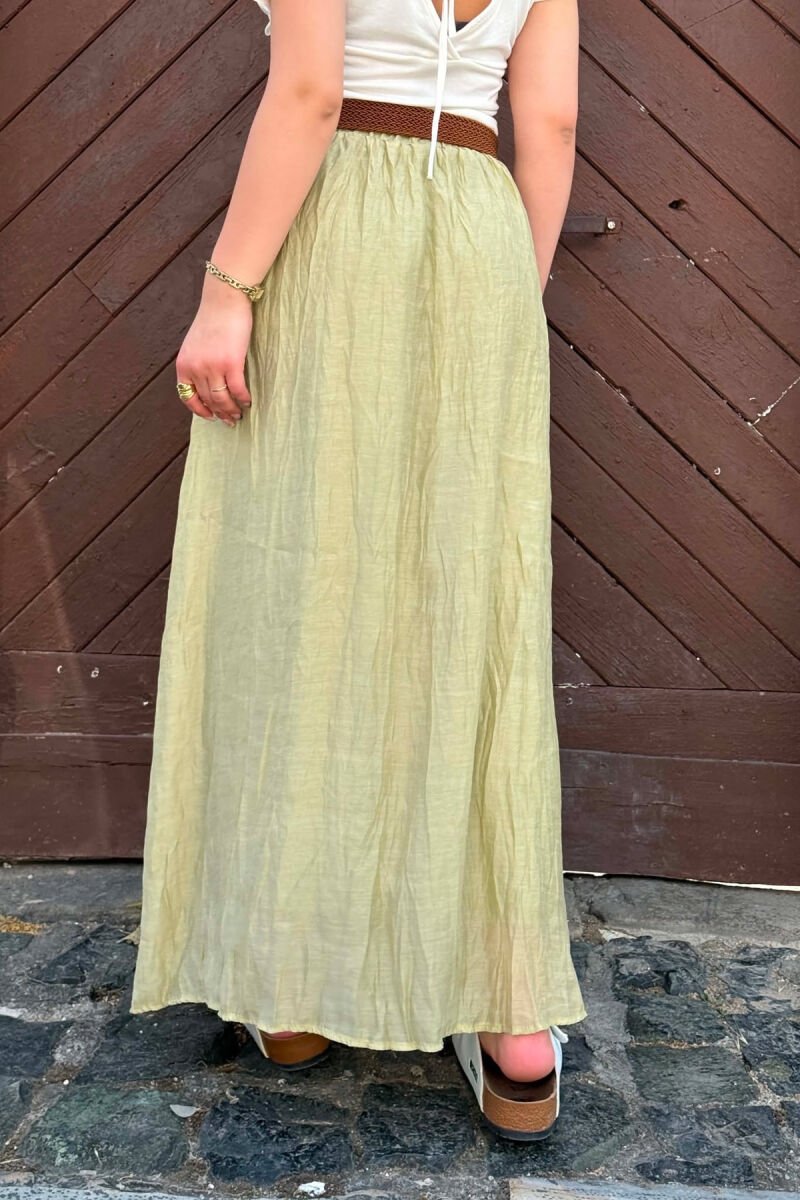 ONE COLOR BELT DETAIL WOMAN SKIRT MINT/MENTE - 2