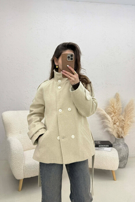 PALLTO ME KOPSA PER FEMRA NE NGJYRE BEZHE TE ERRET - KLAUDIO FASHION