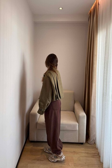 ONE COLOR BUTTONED WOMAN JACKET GREEN/JESHILE - 2