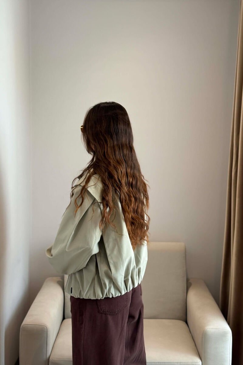 ONE COLOR BUTTONED WOMAN JACKET MINT/MENTE - 4