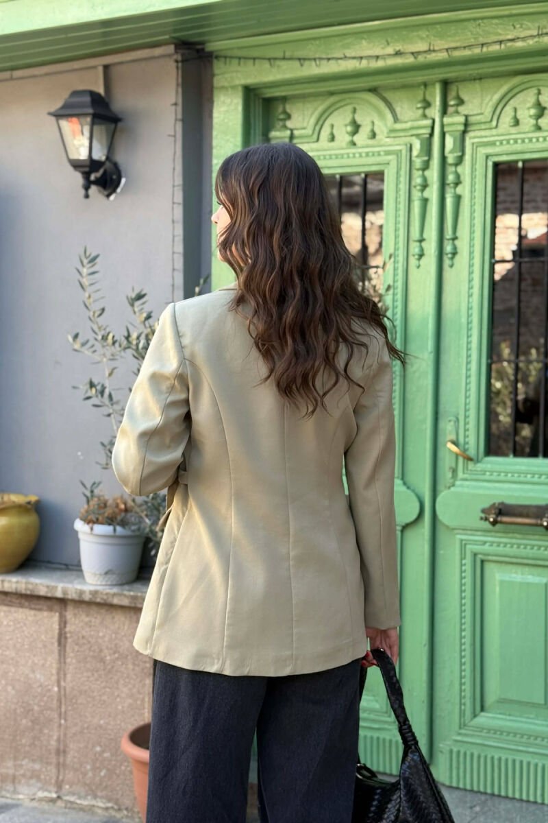 ONE COLOR BUTTONED WOMAN JACKET MINT/MENTE - 4