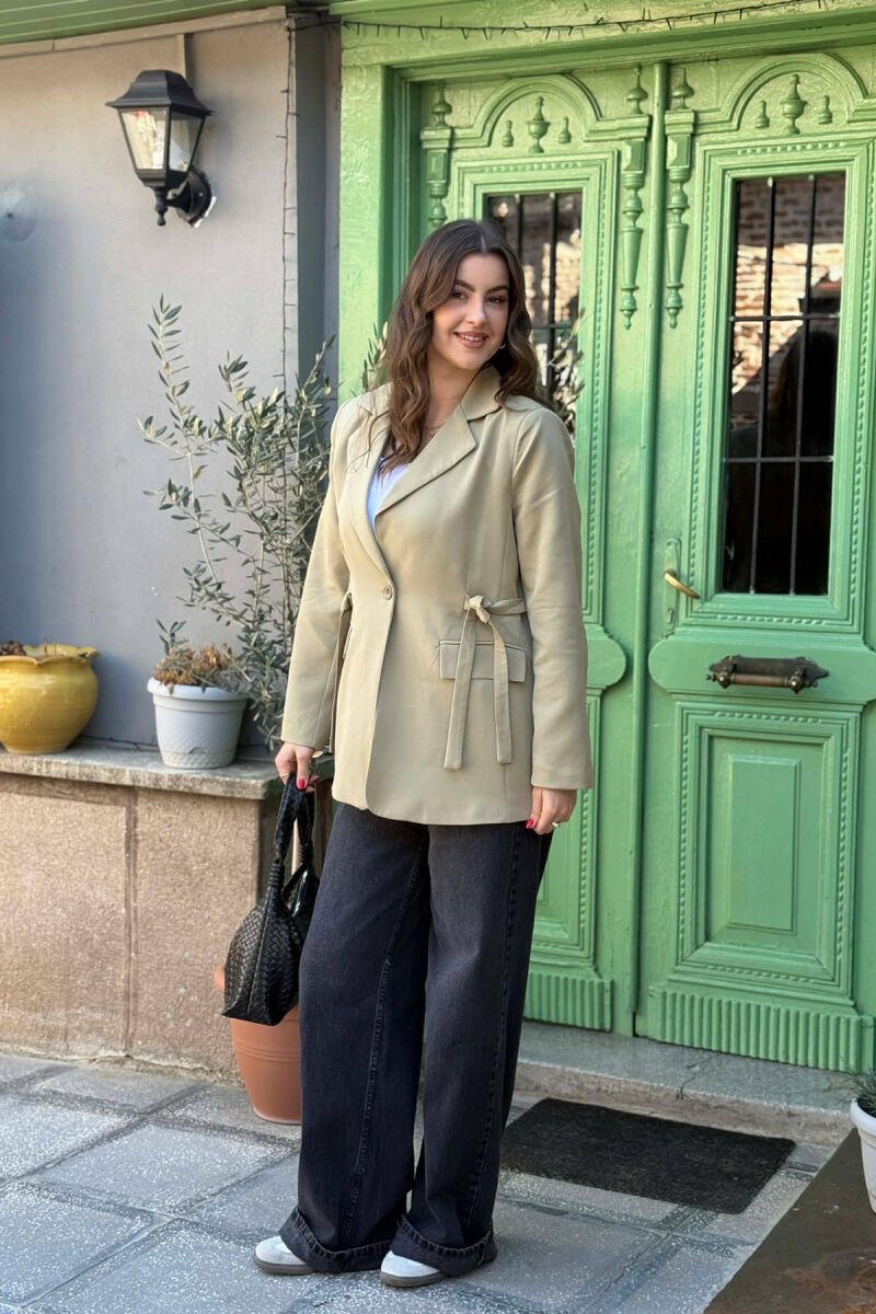 ONE COLOR BUTTONED WOMAN JACKET MINT/MENTE - 5
