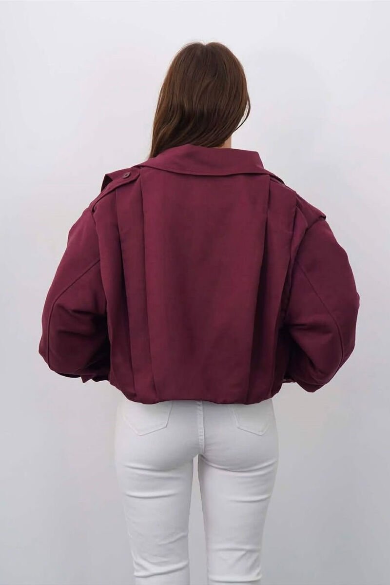 ONE COLOR BUTTONED WOMAN JACKET PURPLE/LEJLA - 2