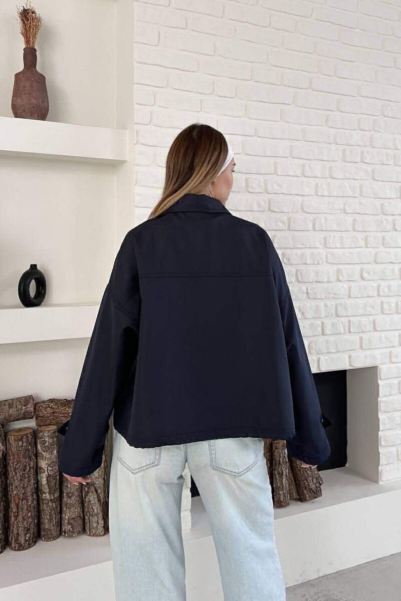 ONE COLOR BUTTONES WOMAN JACKET BLUE/BLU - 4