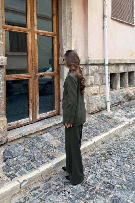 ONE COLOR CLASSIC JACKET + TROUSERS WOMAN SET GREEN/JESHILE - 4