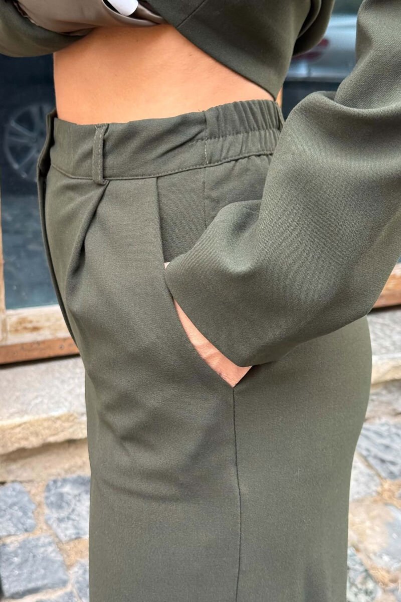 ONE COLOR CLASSIC JACKET + TROUSERS WOMAN SET GREEN/JESHILE - 5
