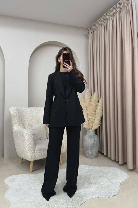 SET XHAKETE +PANTALLONA KLASIKE PER FEMRA NE NGJYRE TE ZEZE - KLAUDIO FASHION