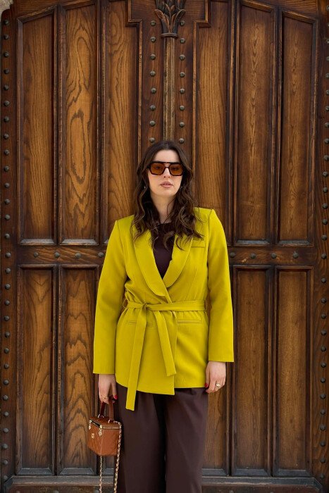 ONE COLOR CLASSIC LACING SIMPLE WOMEN JACKET LIGHT GREEN/JEZB 