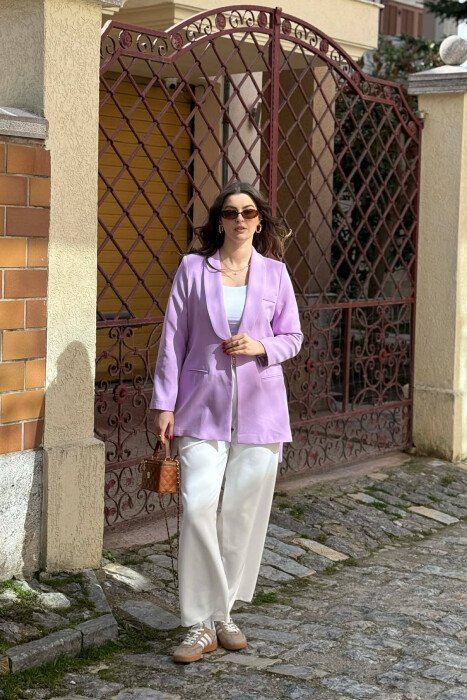 ONE COLOR CLASSIC LACING SIMPLE WOMEN JACKET PURPLE/LEJLA 