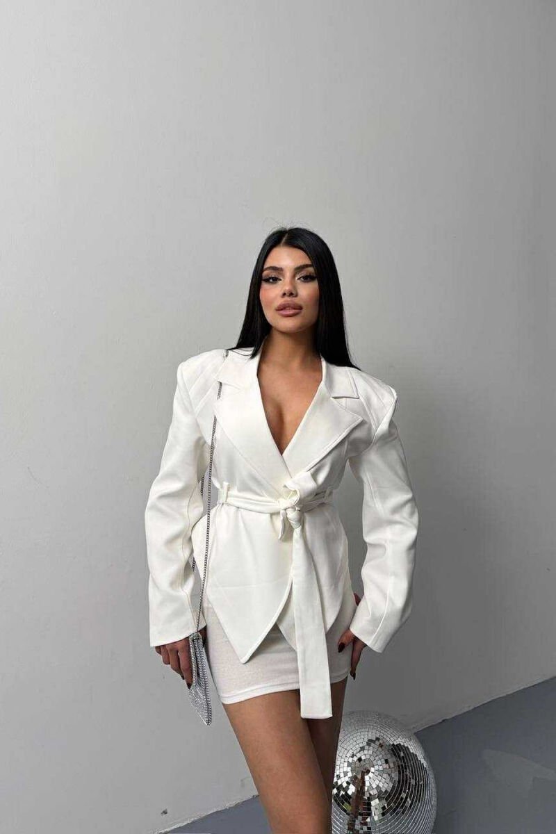 ONE COLOR CLASSIC LACING WOMEN JACKET WHITE-E BARDHE - 1