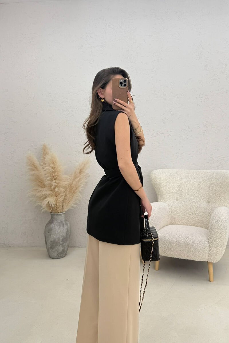 ONE COLOR CLASSIC LACING WOMEN VEST BLACK/ E ZEZE - 2