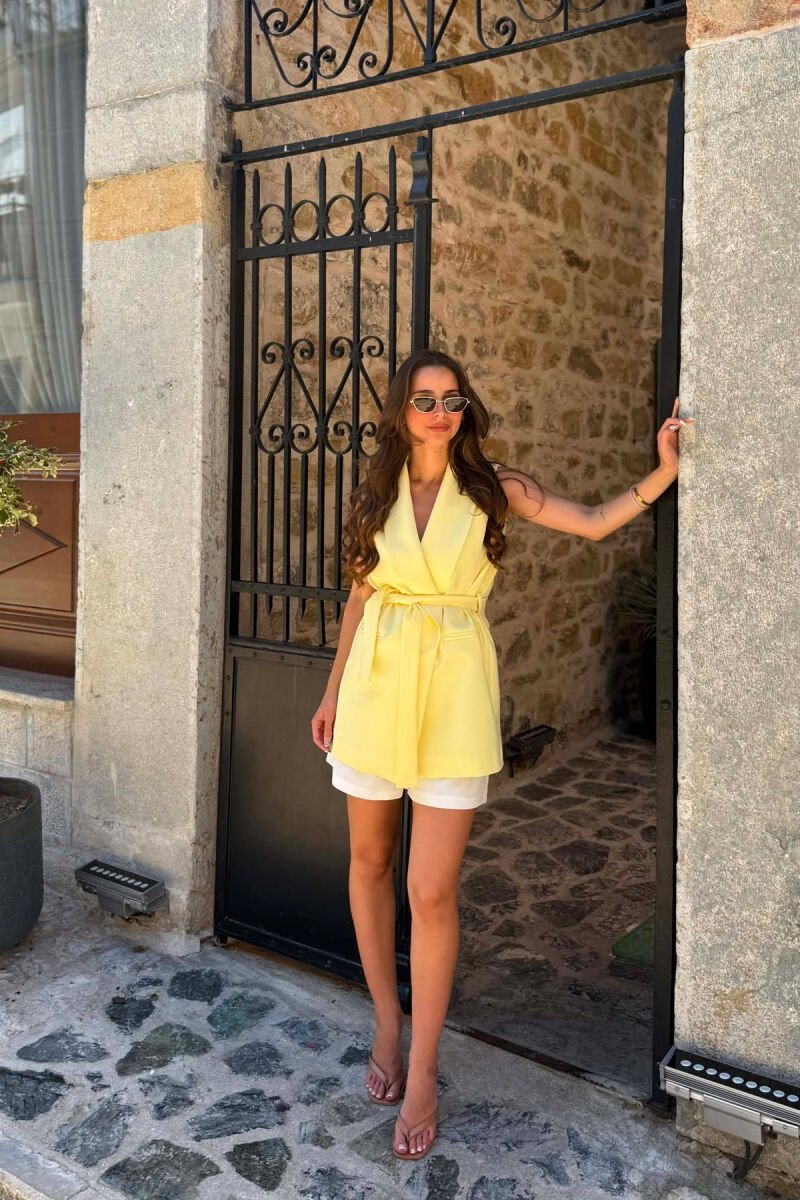 ONE COLOR CLASSIC LACING WOMEN VEST YELLOW/E VERDHE - 1