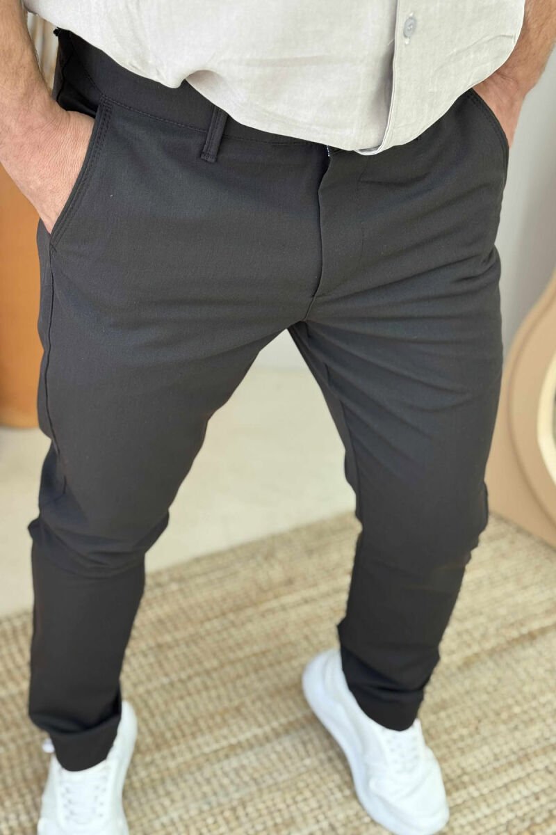 ONE COLOR CLASSIC MEN PANTS BROWN/KAFE - 4