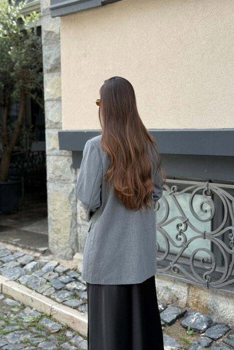 ONE COLOR CLASSIC SIMPLE WOMAN JACKET GREY/GRI - 3