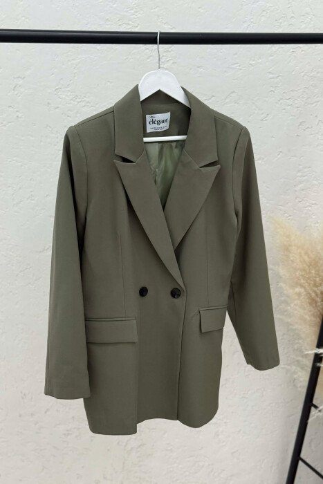 ONE COLOR CLASSIC SIMPLE WOMEN JACKET GREEN/JESHILE 