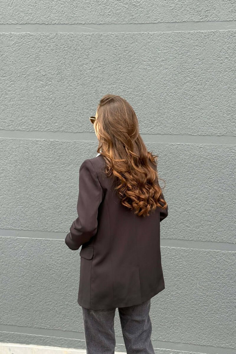 ONE COLOR CLASSIC WOMAN JACKET BLACK/ E ZEZE - 4