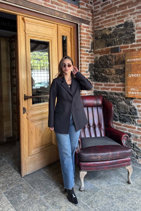 ONE COLOR CLASSIC WOMAN JACKET BLACK/ E ZEZE - 2