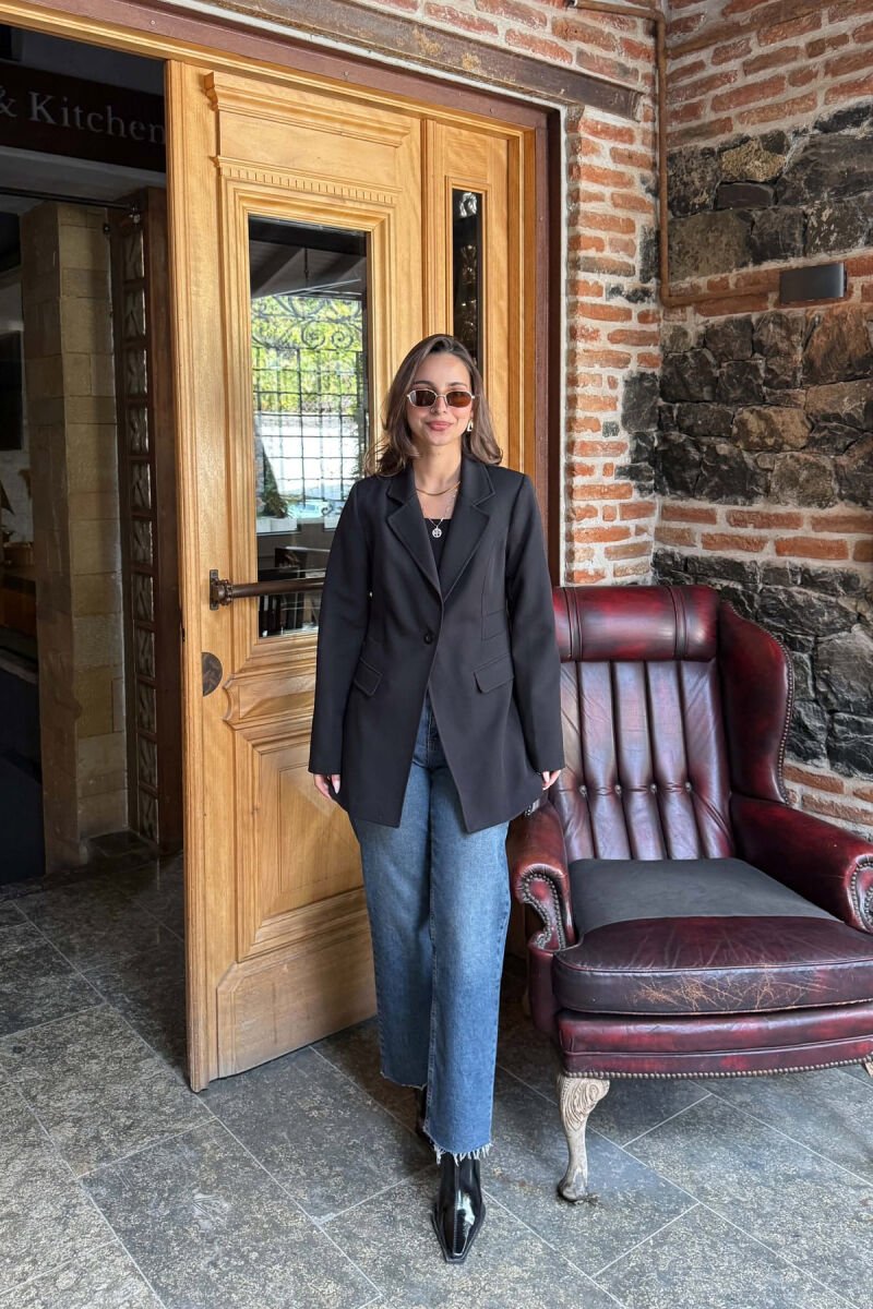 ONE COLOR CLASSIC WOMAN JACKET BLACK/ E ZEZE - 3