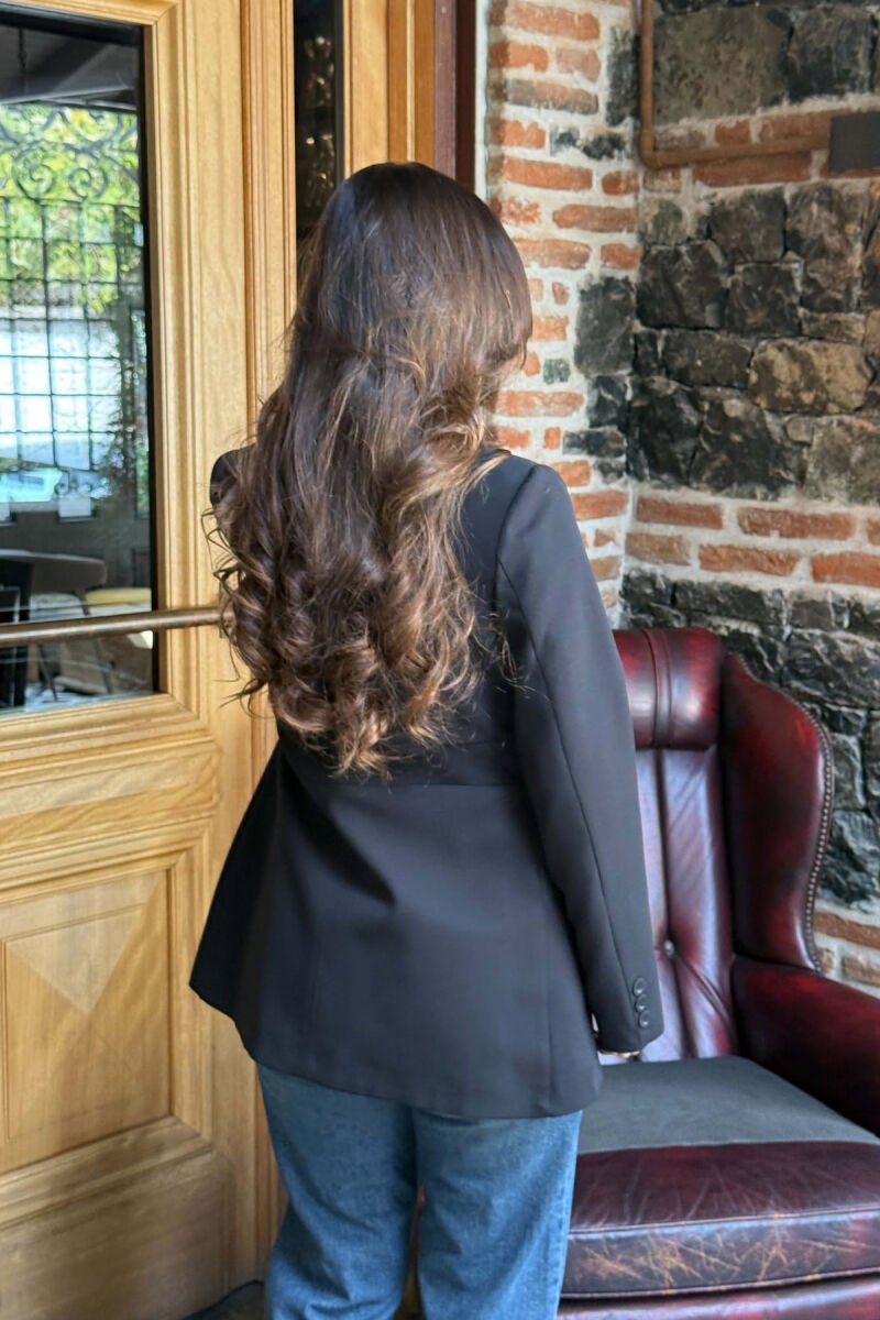 ONE COLOR CLASSIC WOMAN JACKET BLACK/ E ZEZE - 5