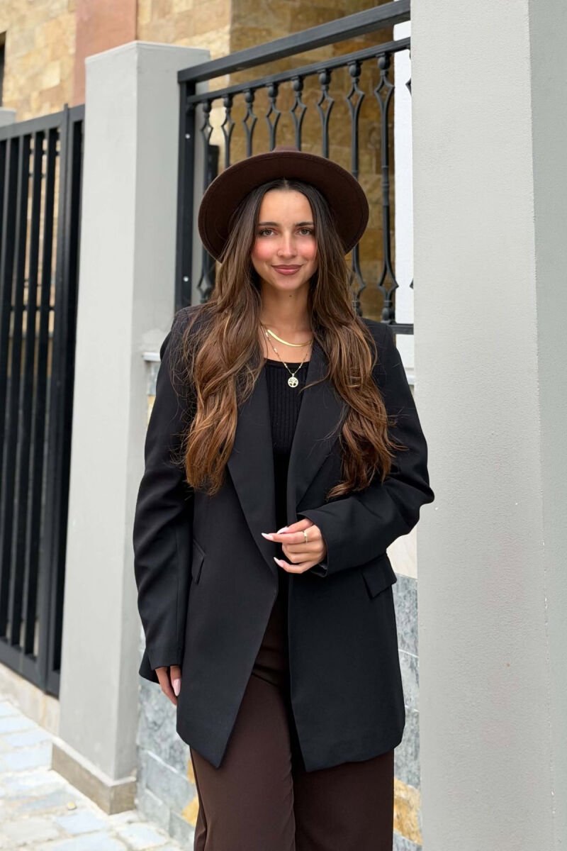 ONE COLOR CLASSIC WOMAN JACKET BLACK/ E ZEZE - 2