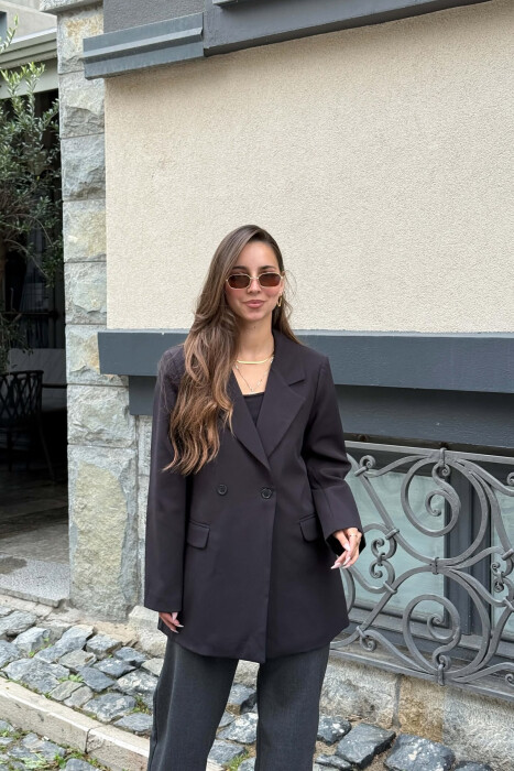 ONE COLOR CLASSIC WOMAN JACKET BLACK/ E ZEZE 