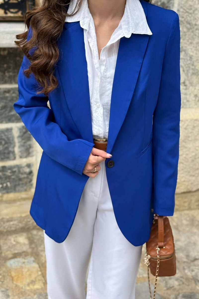 ONE COLOR CLASSIC WOMAN JACKET BLUE/BLU - 2