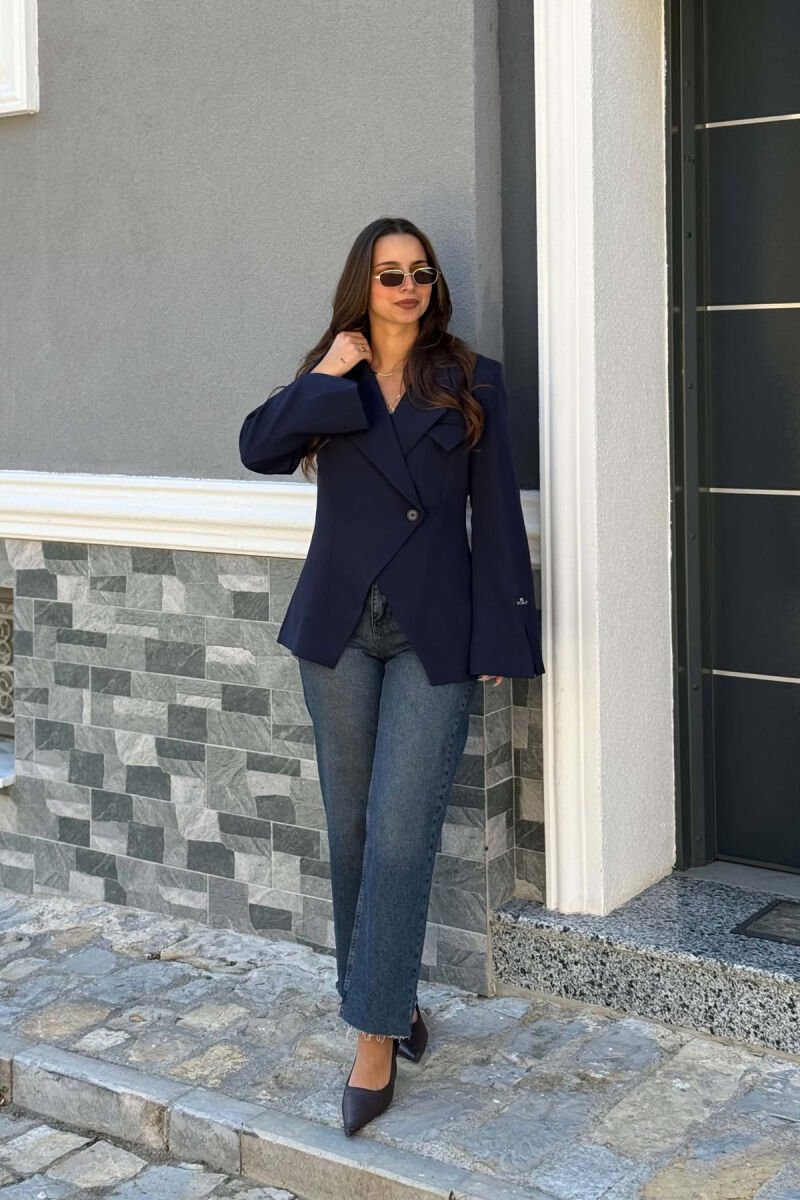 ONE COLOR CLASSIC WOMAN JACKET BLUE/BLU - 2