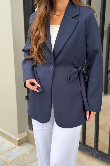 ONE COLOR CLASSIC WOMAN JACKET BLUE/BLU - 4