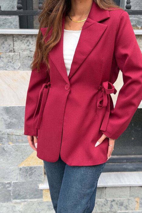 ONE COLOR CLASSIC WOMAN JACKET BURGUNDY/VISHNJE - 2